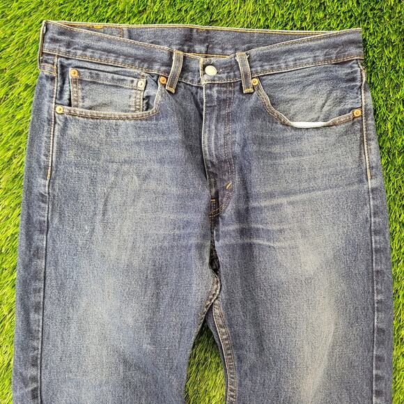 LEVIS 505 Jeans 34x29 Faded Stonewash Whiskered - Picture 16 of 16